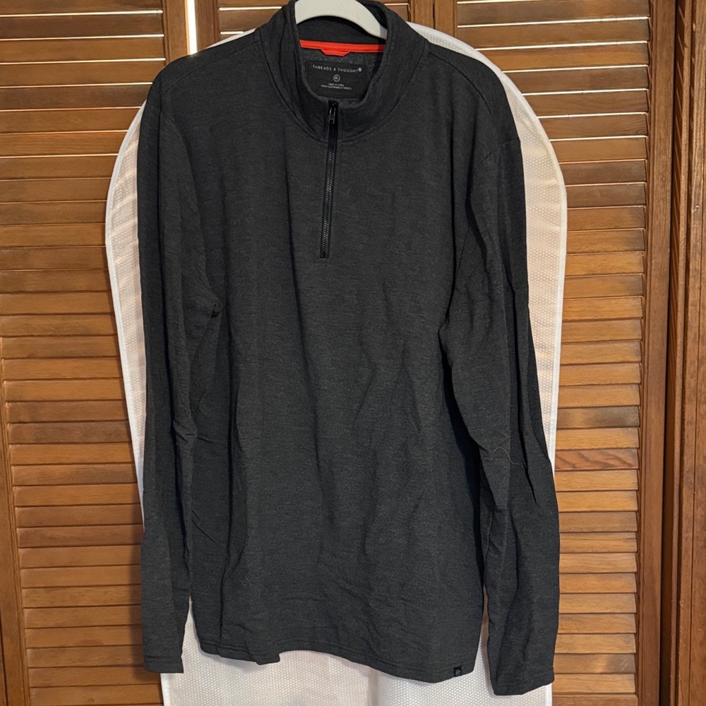 Threads 4 Thought Black Zip Up Sweater